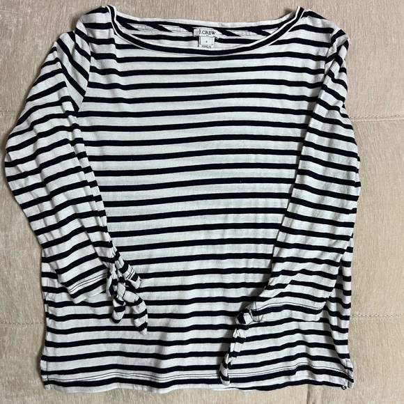 J. Crew 3/4 Sleeved Boatneck Tee with Accent Ties, Size S - Picture 8 of 12